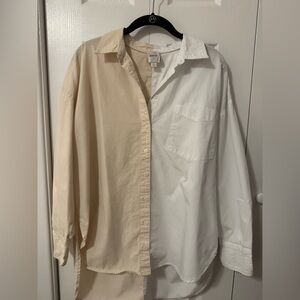Anthropologie Maeve “The Bennet” Buttondown Shirt – Colorblock Edition: Large